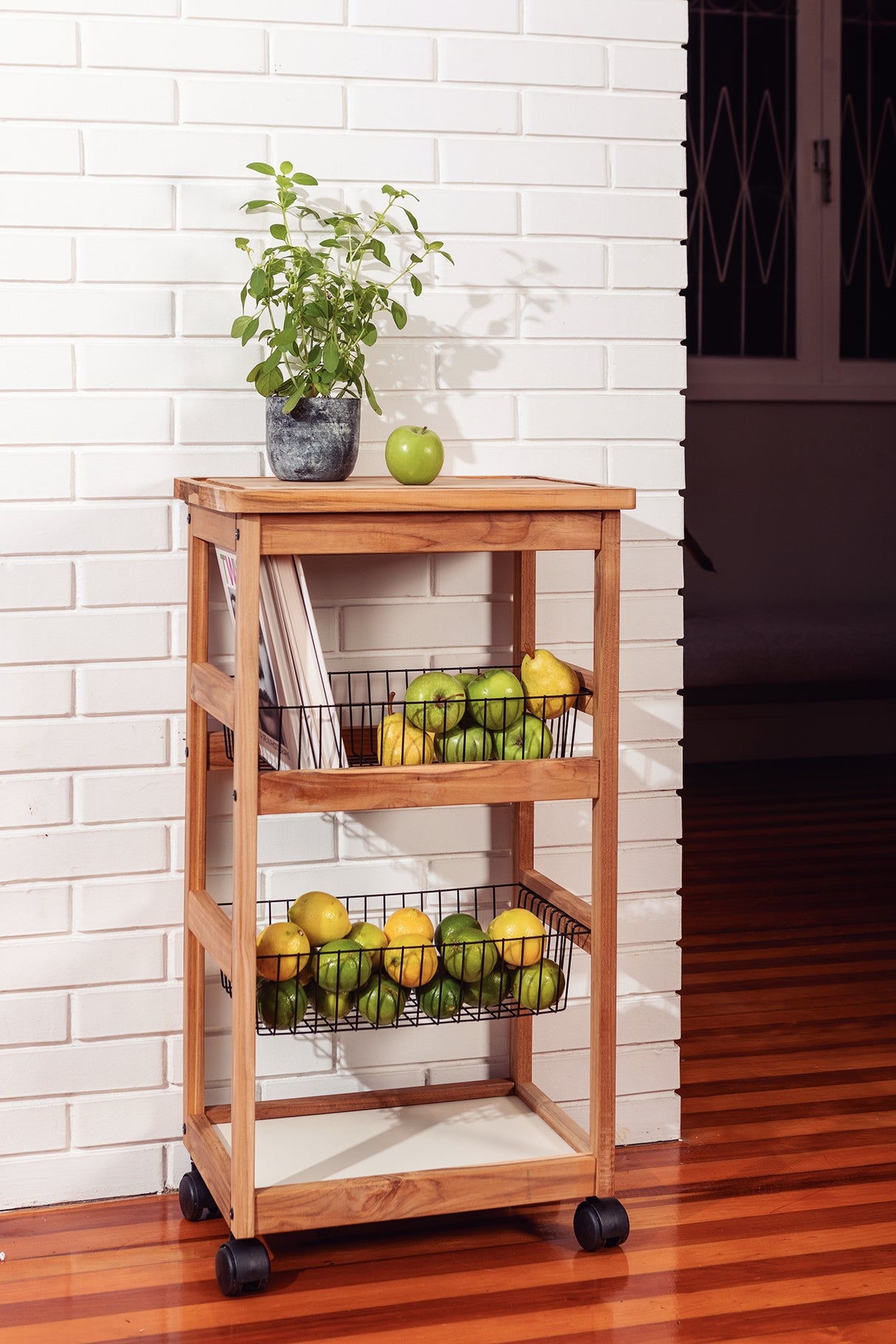 Churrasco Teak Wood Barbecue Cart