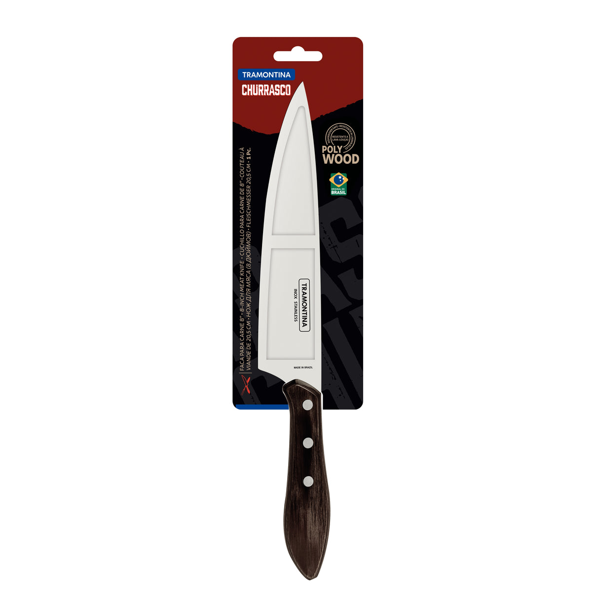 Churrasco Polywood Meat Knife, 8"