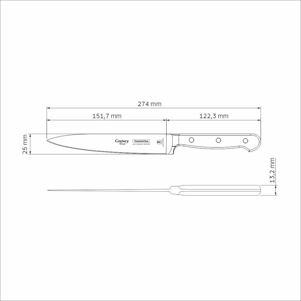 Century Wood Forged Utility Knife, 6"