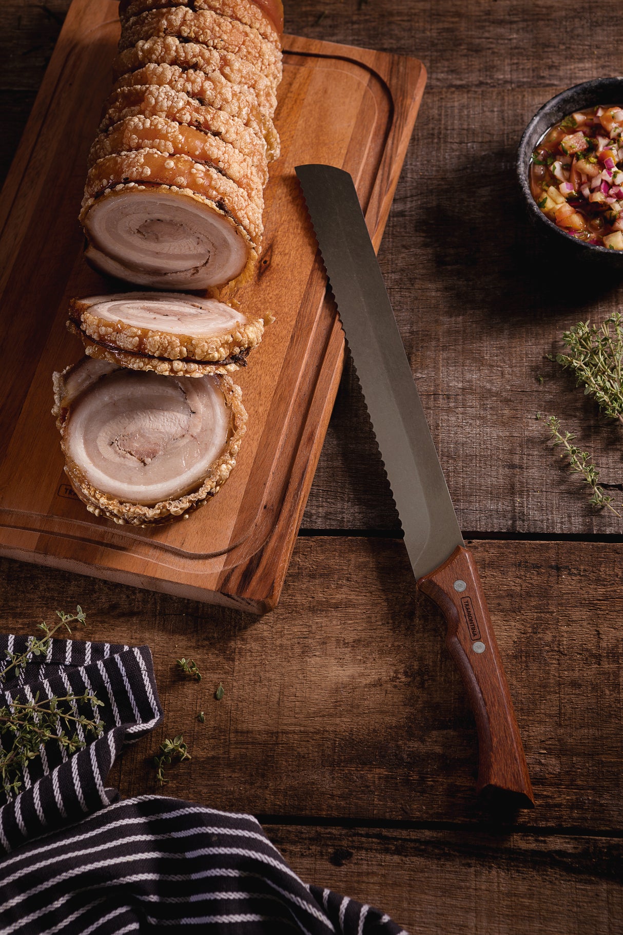 Churrasco Black Brisket Slicer Serrated Edge, 10" - FSC Certified