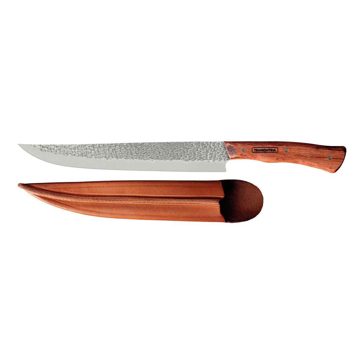 Nômade Butcher Knife with Leather Sheath, 10"