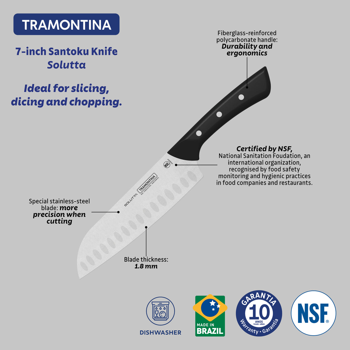 Solutta 7" Santoku Knife
