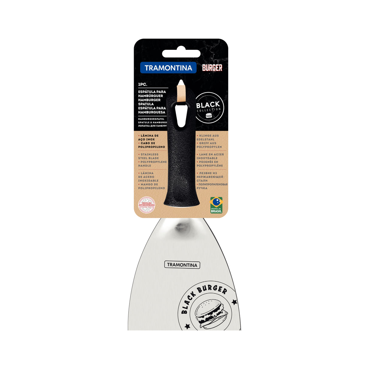 Churrasco Black Burger Spatula, 4"