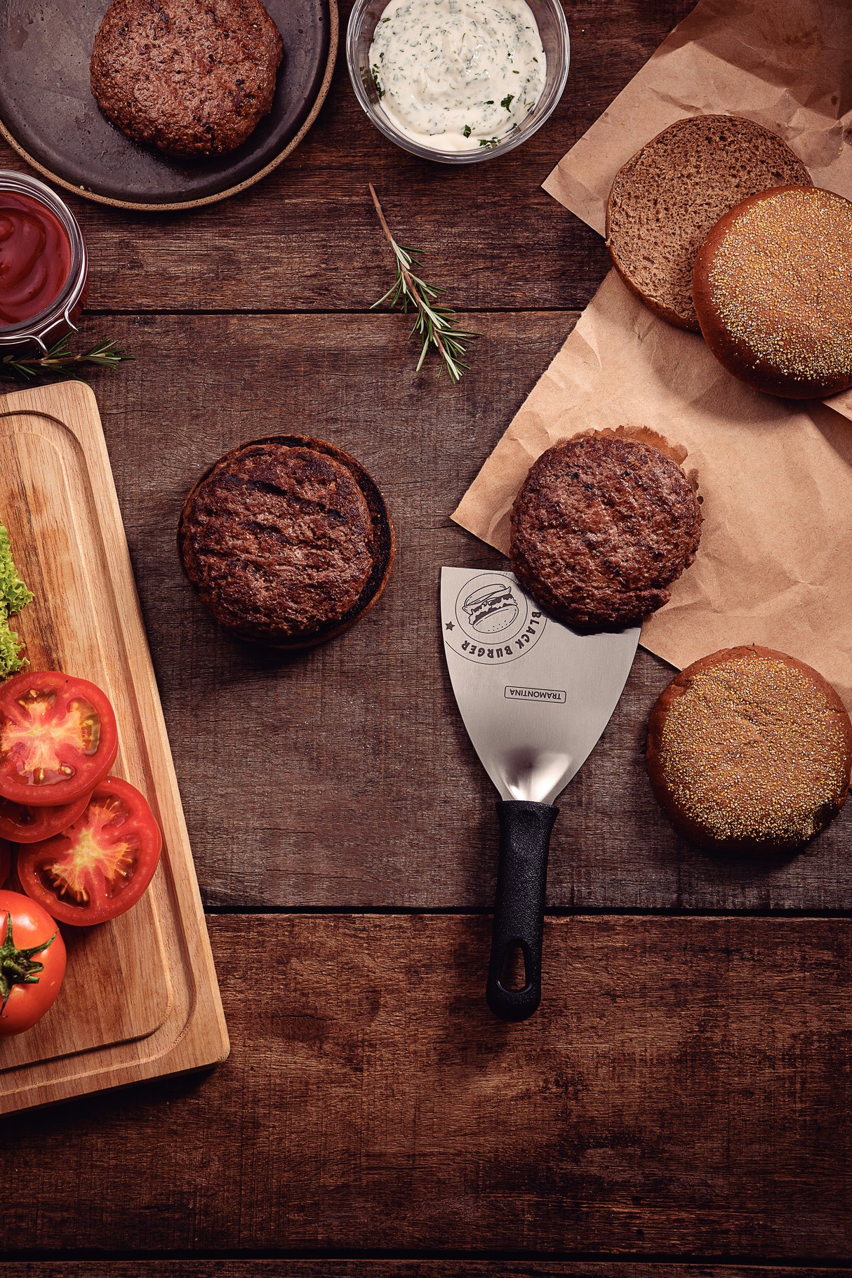 Churrasco Black Burger Spatula, 4"