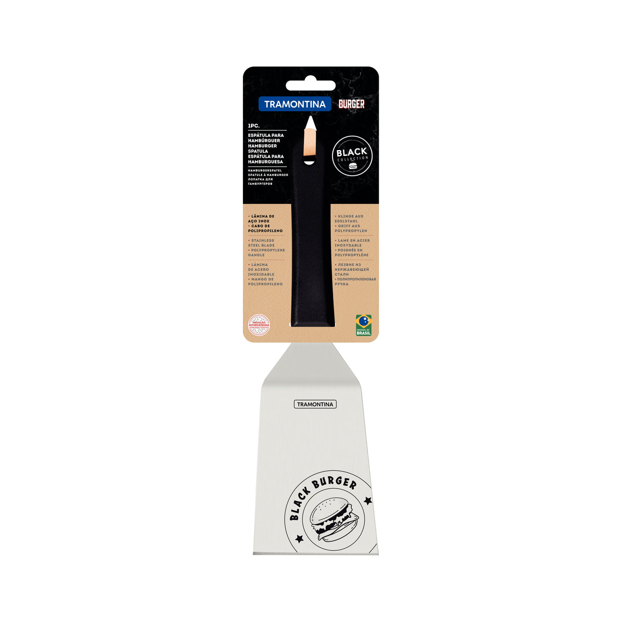 Churrasco Black Burger Spatula, 6"