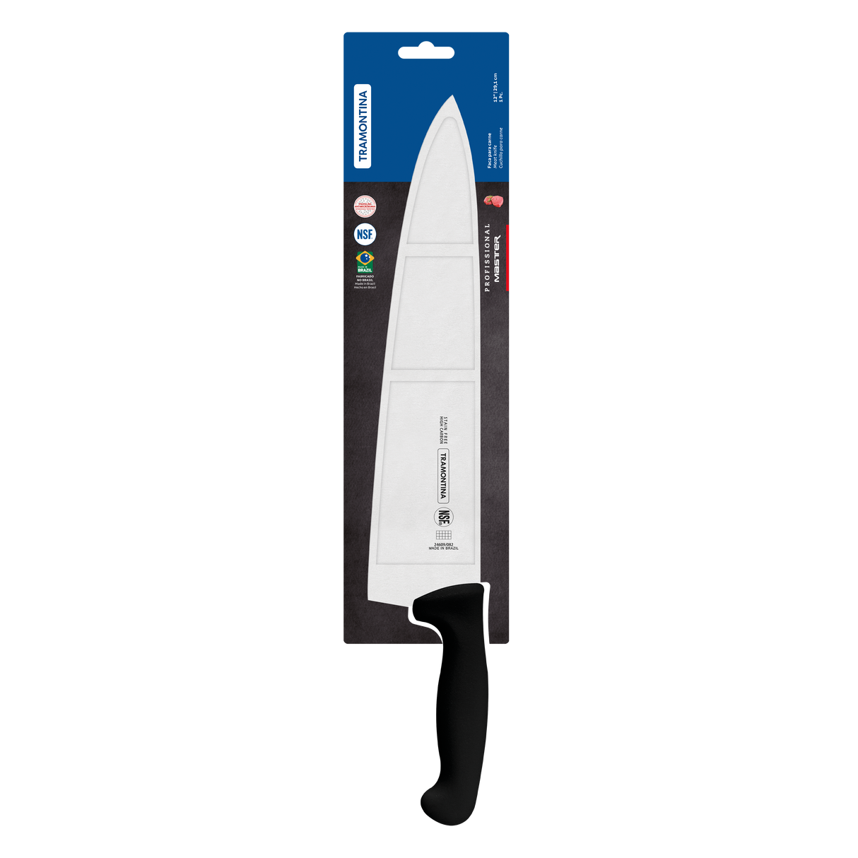 Professional Master Black Cooks Knife, 12"