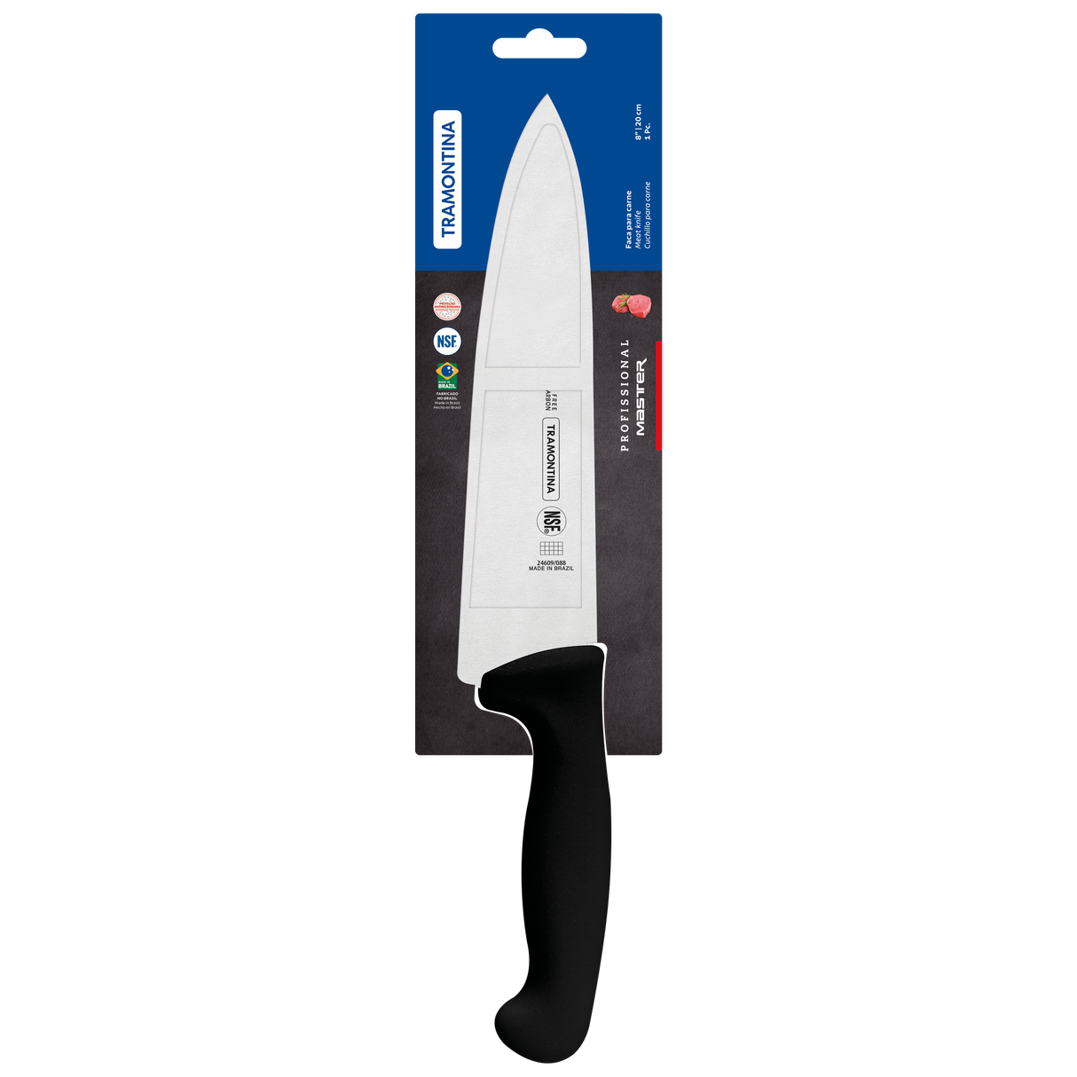 Professional Master Black Cooks Knife, 8"