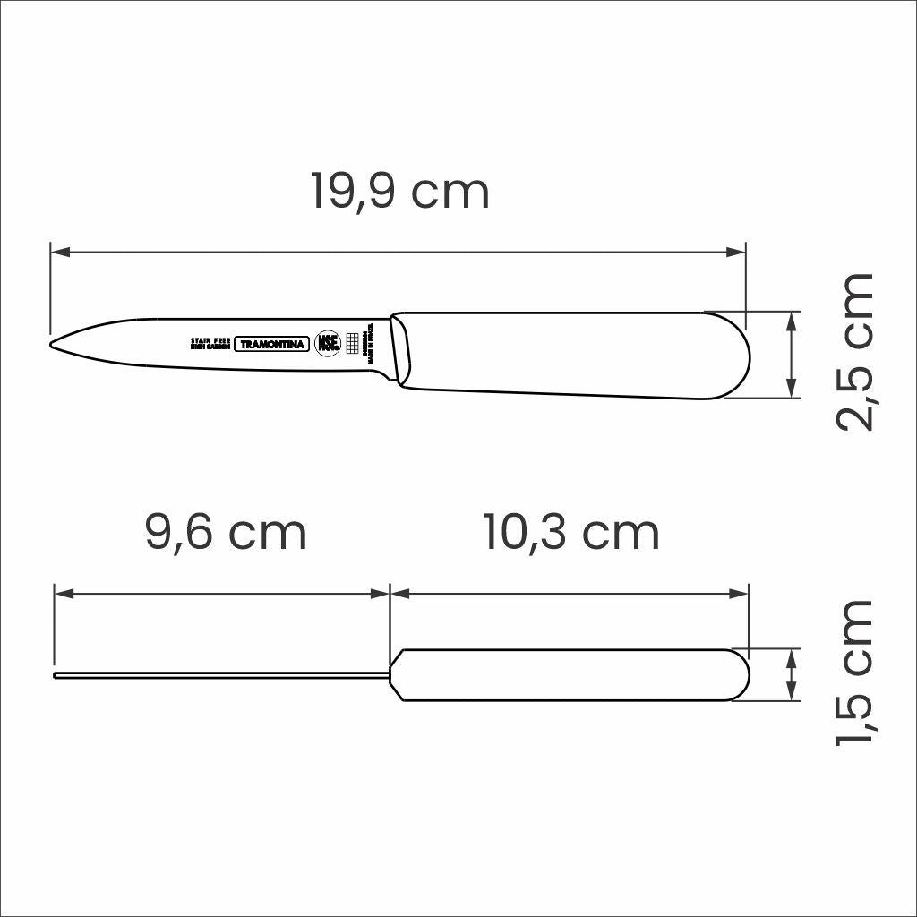 Professional Master Black Paring Knife, 4"