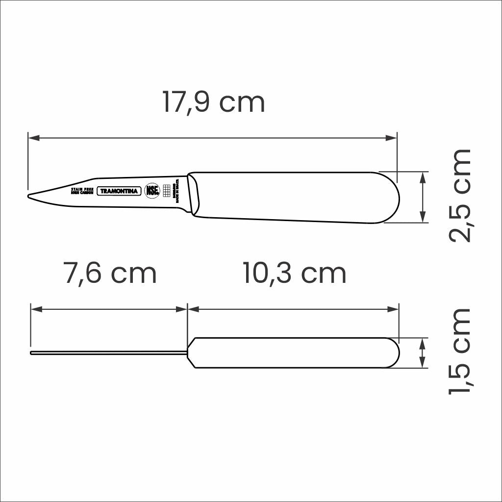 Professional Master Black Paring Knife, 3"