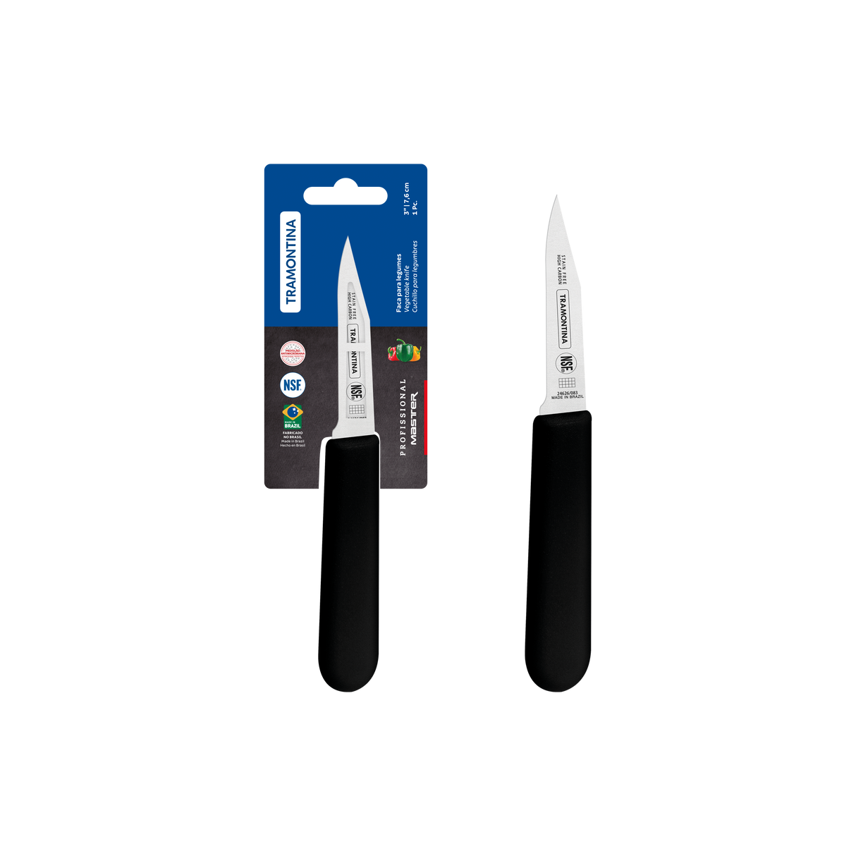 Professional Master Black Paring Knife, 3"