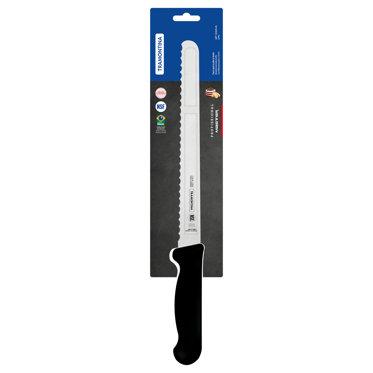 Professional Master Black Bread Knife, 10"