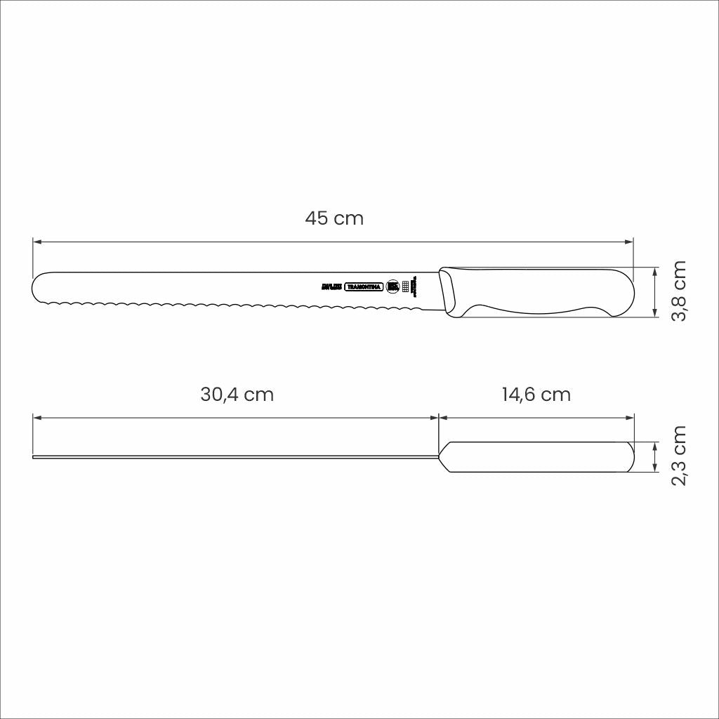 Professional Master Black Bread Knife, 12"