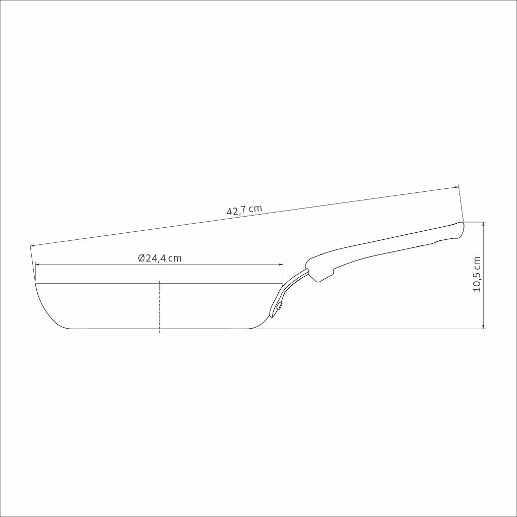 Tunis Aluminium Ceramic Frying Pan - 24cm, 1.6L