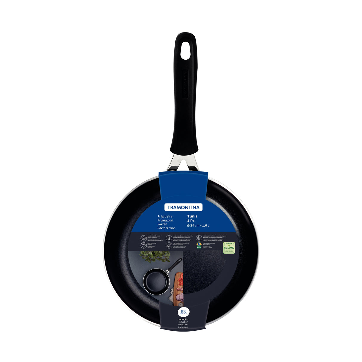 Tunis Aluminium Ceramic Frying Pan - 24cm, 1.6L