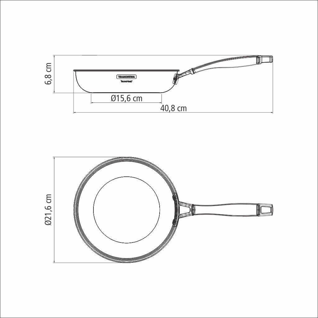 Grano Try-Ply Clad Stainless Steel Frying Pan, 20cm 1,2L