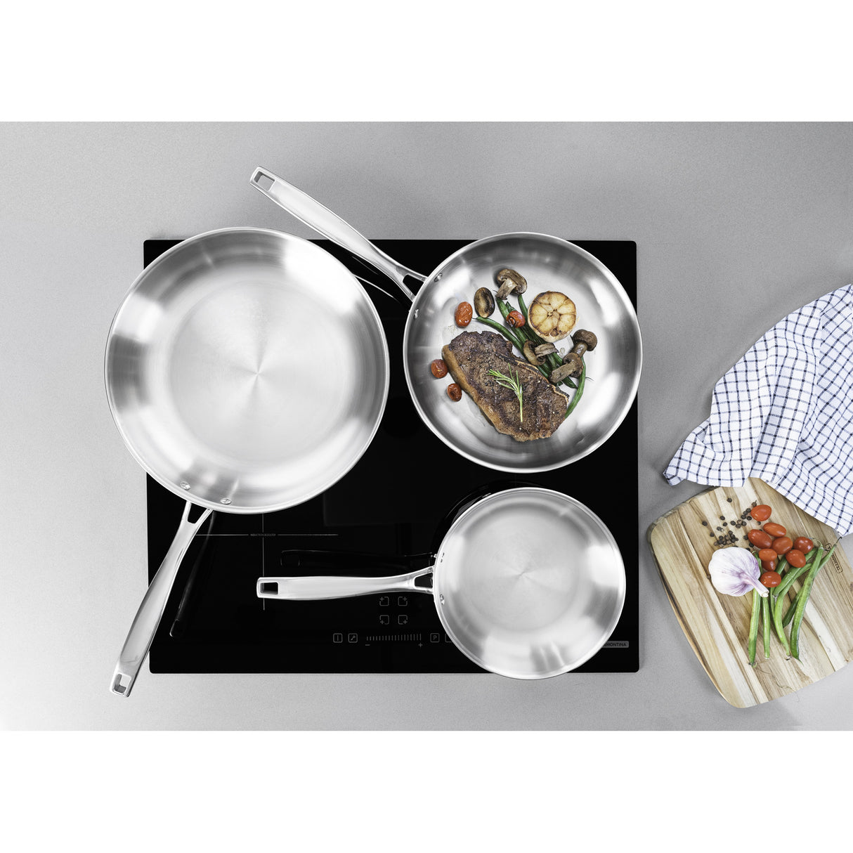 Grano Try-Ply Clad Stainless Steel Frying Pan, 20cm 1,2L