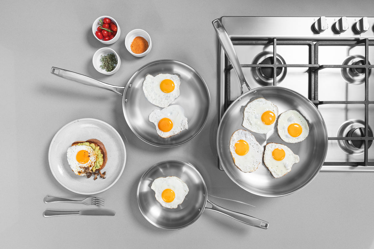 Grano Try-Ply Clad Stainless Steel Frying Pan, 30cm, 3,4L