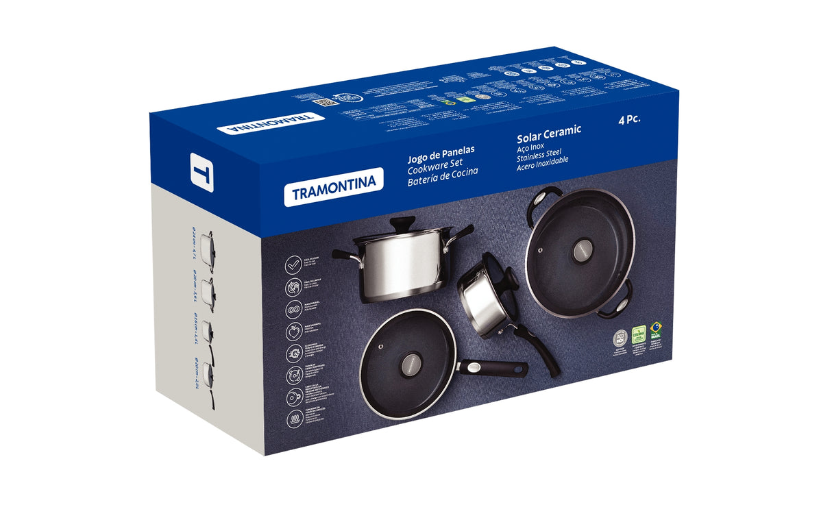 Solar Ceramic 4-Piece Cookware Set