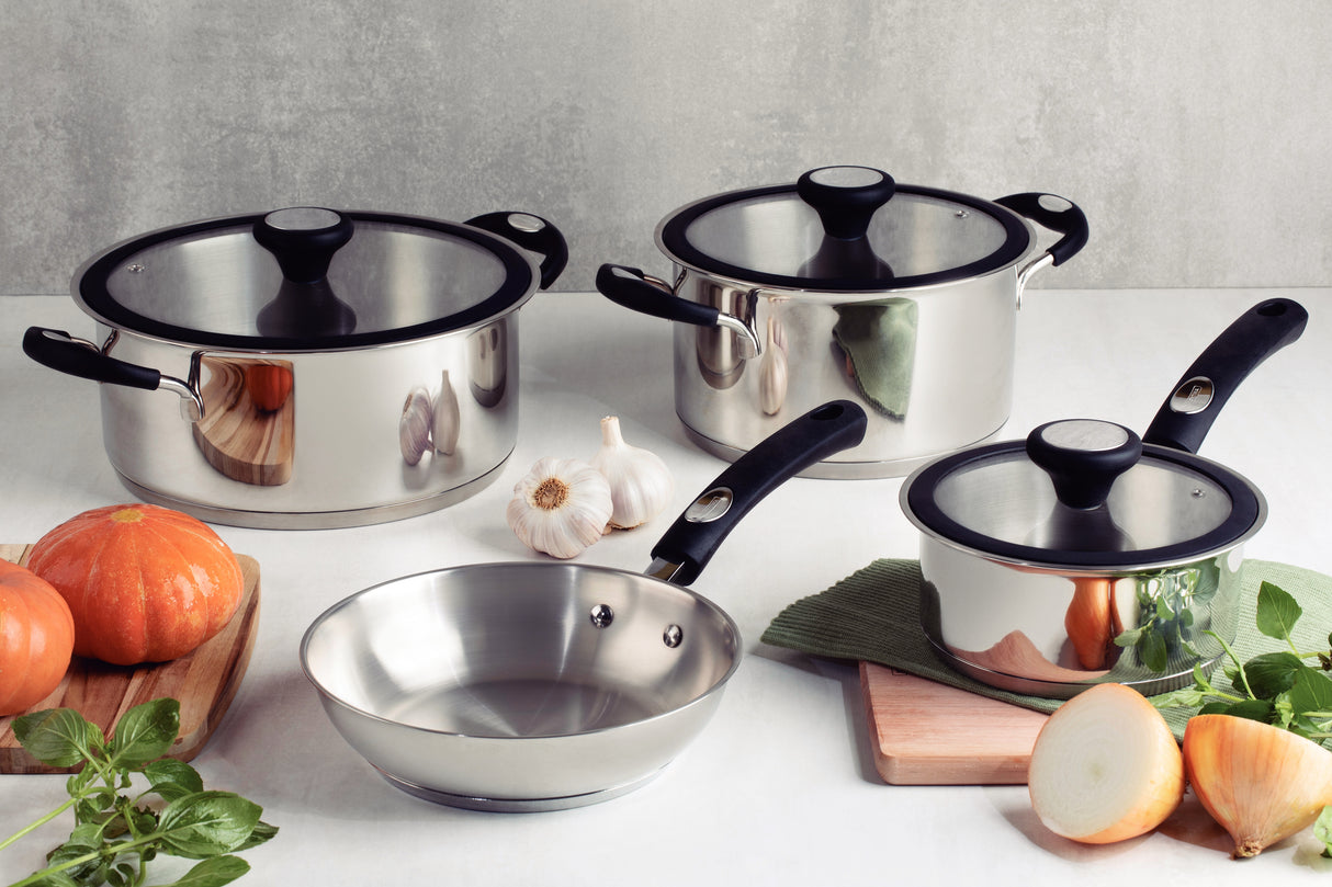 Solar Stainless Steel 4-Piece Cookware Set