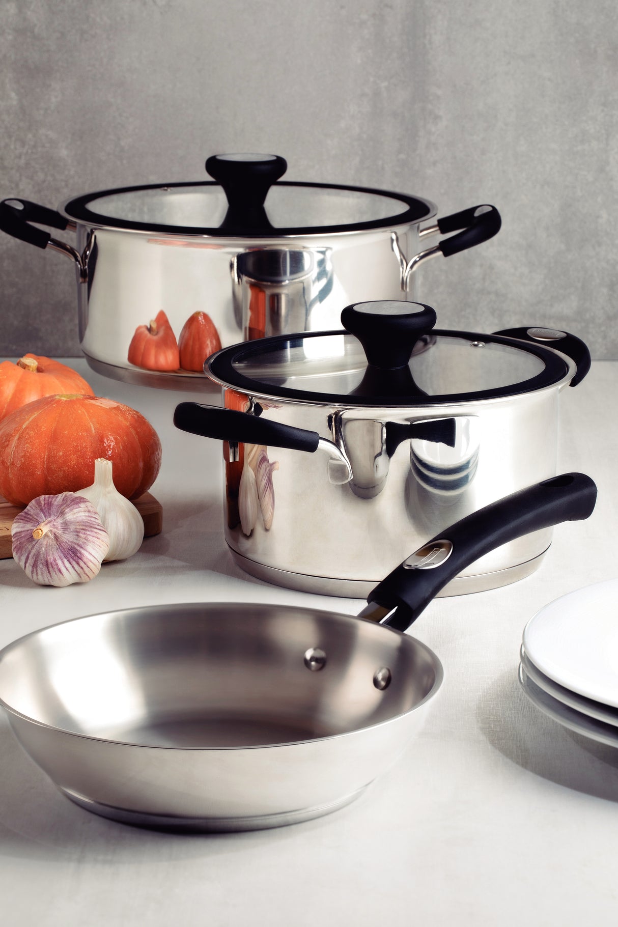 Solar Stainless Steel 4-Piece Cookware Set