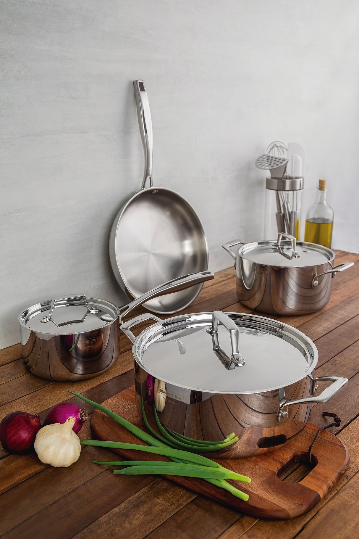 Grano Try-Ply Clad Stainless Steel 4-Piece Cookware Set