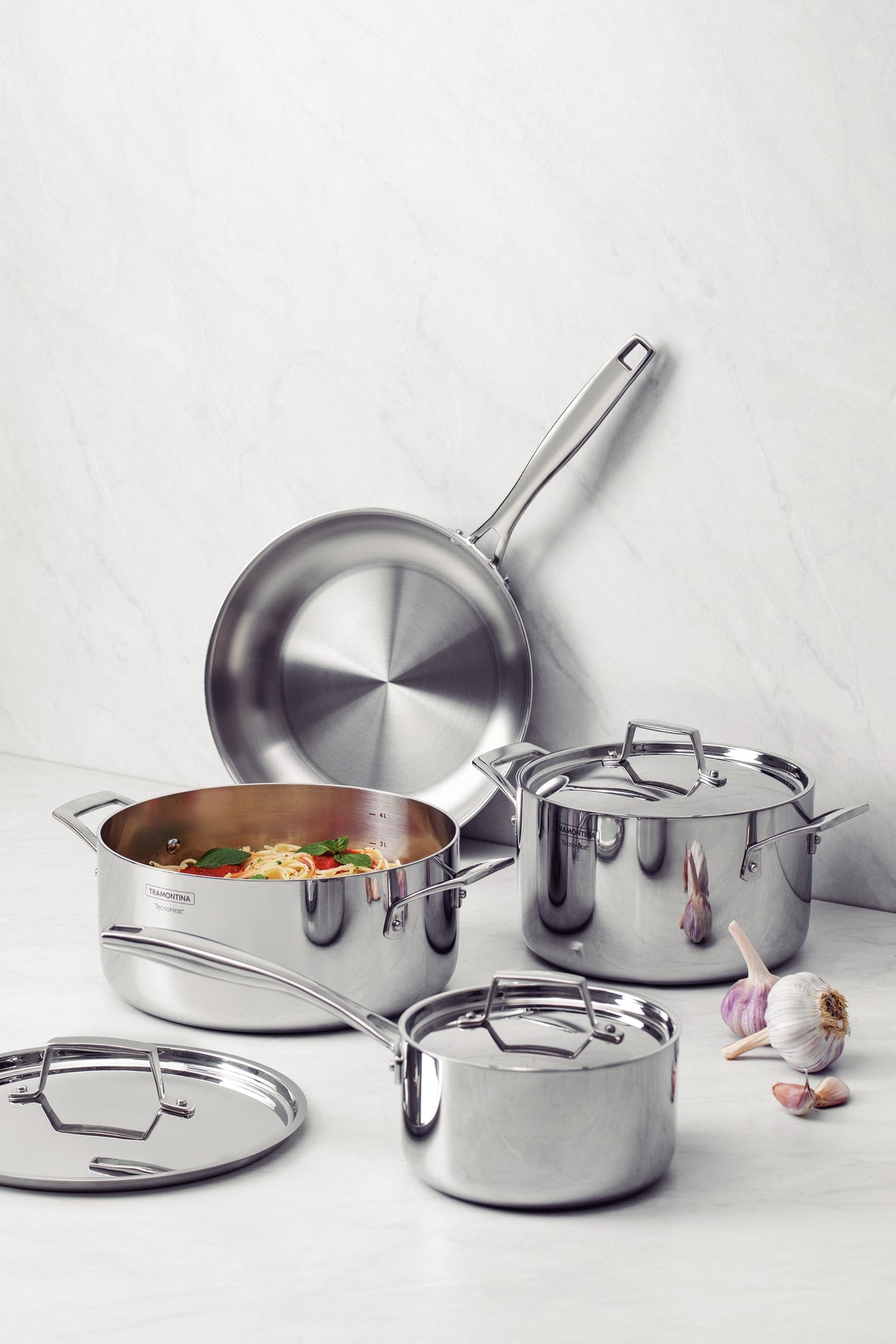 Grano Try-Ply Clad Stainless Steel 4-Piece Cookware Set