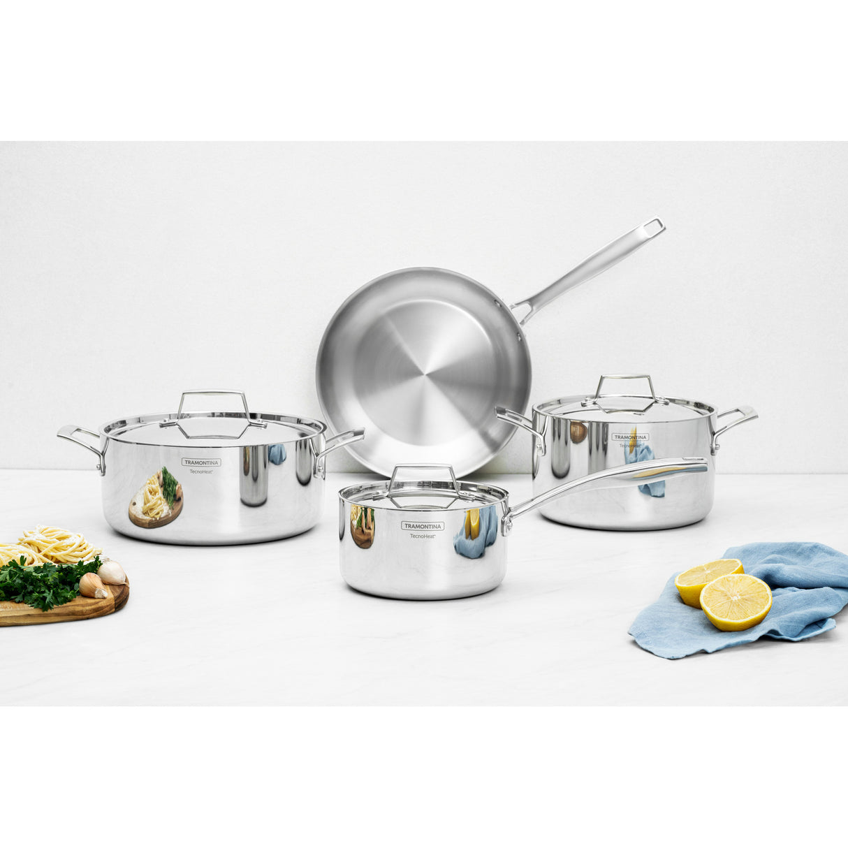Grano Try-Ply Clad Stainless Steel 4-Piece Cookware Set