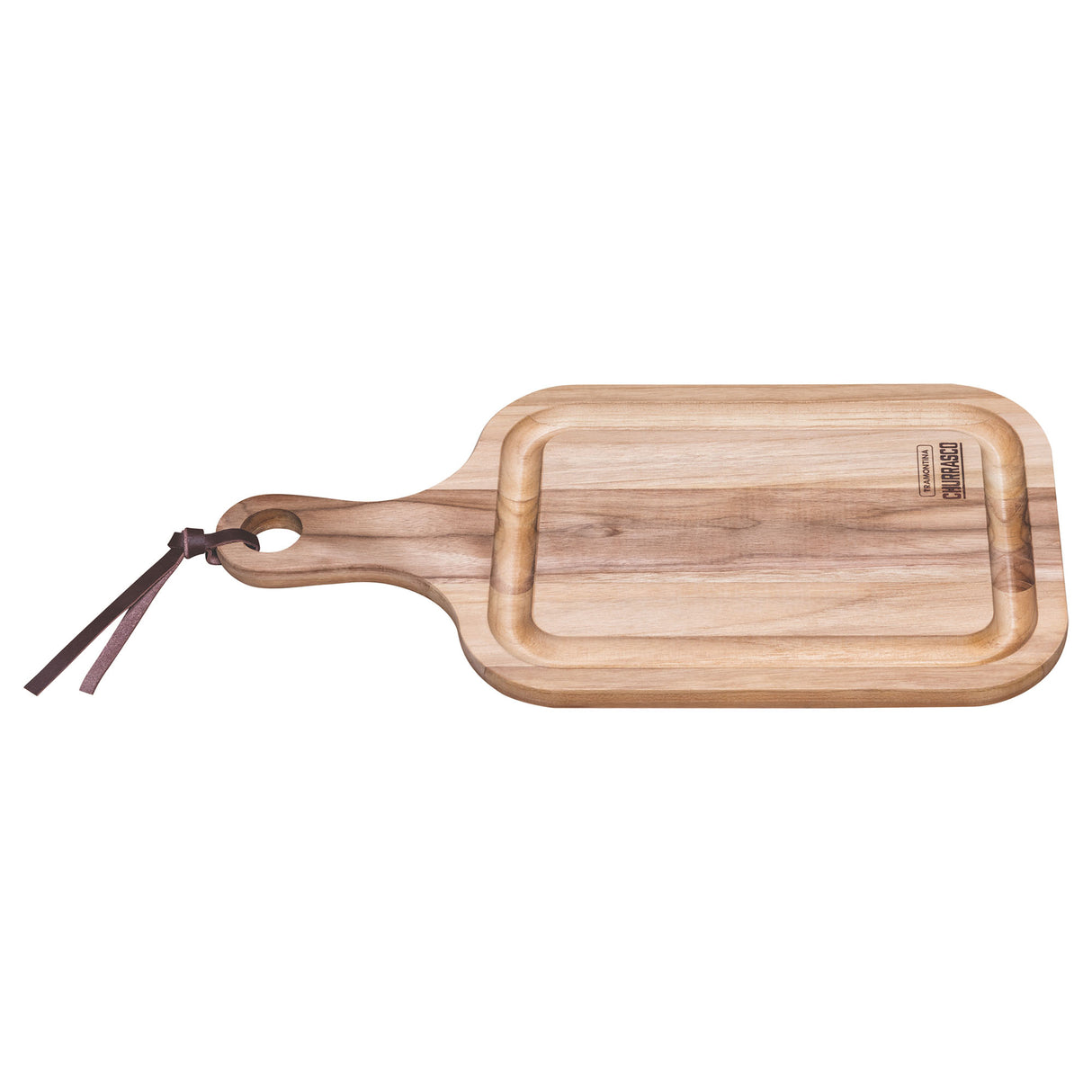 Teak Wood Chopping Board with Handle, 46x23cm