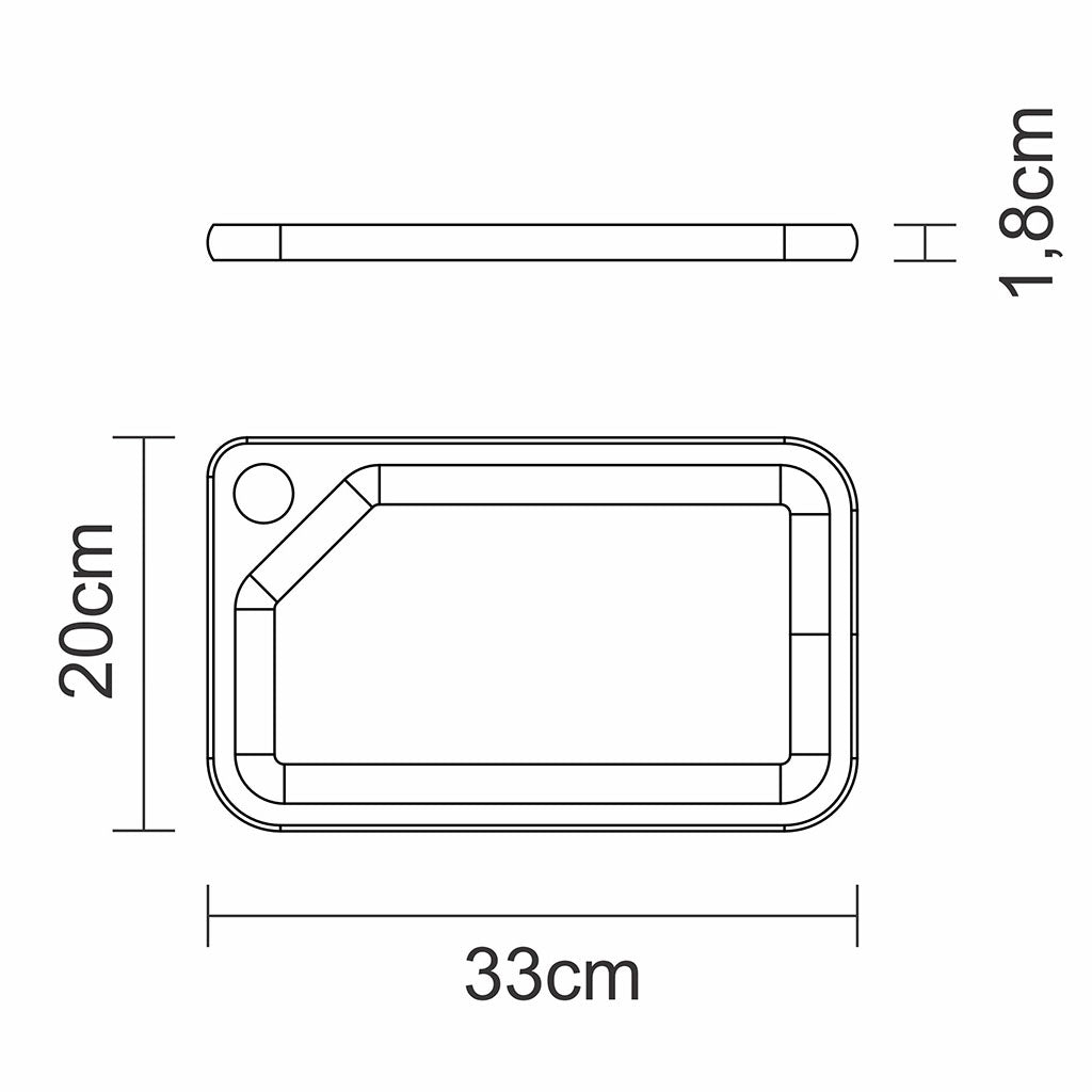 Teak Wood Chopping Board, 33x20cm