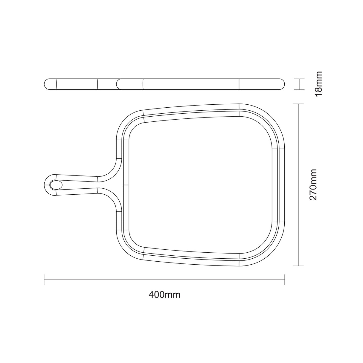 Provence Teak Wood Steak Board, 40x27cm