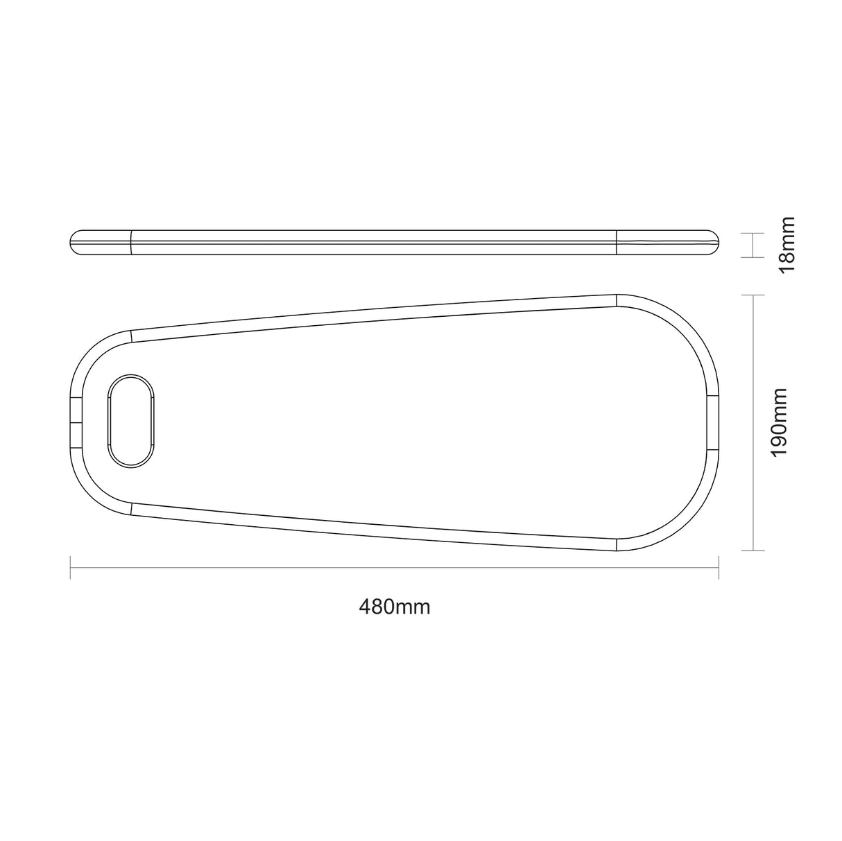 Provence Teak Wood Antipasto Board, 48x19cm