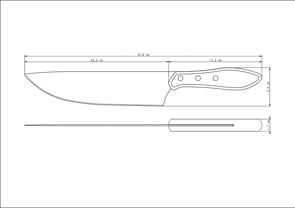 Churrasco 3-Piece Leather Pouch Knife Set