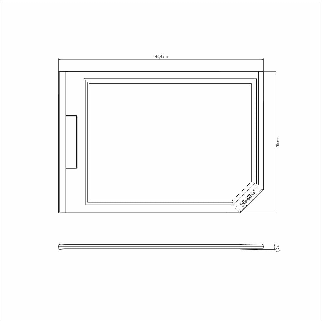 Churrasco Black Polypropylene Cutting Board