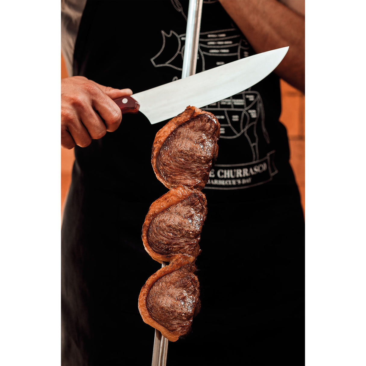 Churrasco 4-Piece Single Prong Skewer Bundle, 95cm