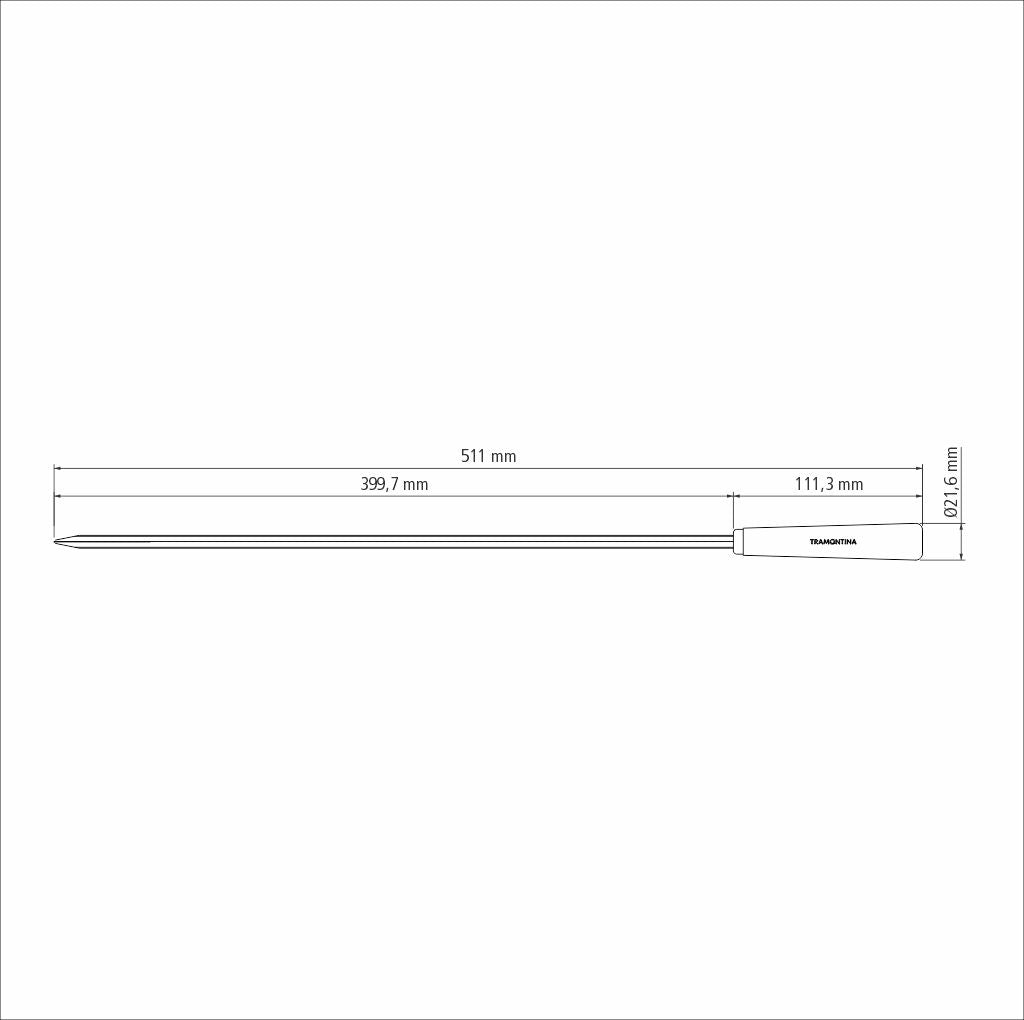 Churrasco 6-Piece Skewer Set, 50cm