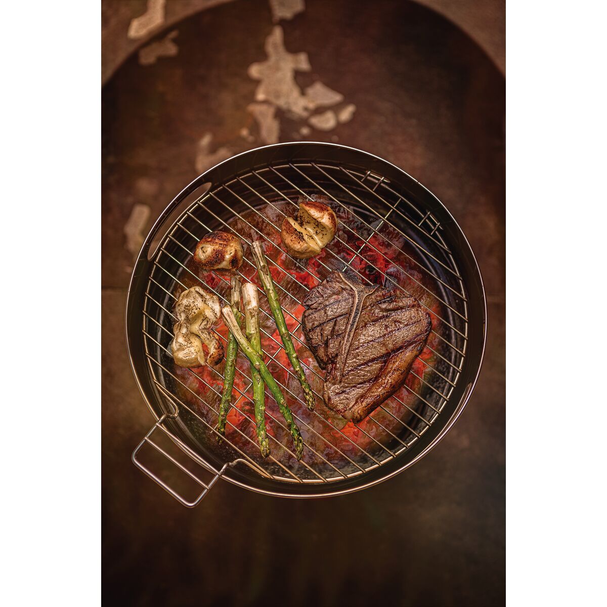 TCP 400 Stainless Steel Charcoal Grill with Charcoal Tray