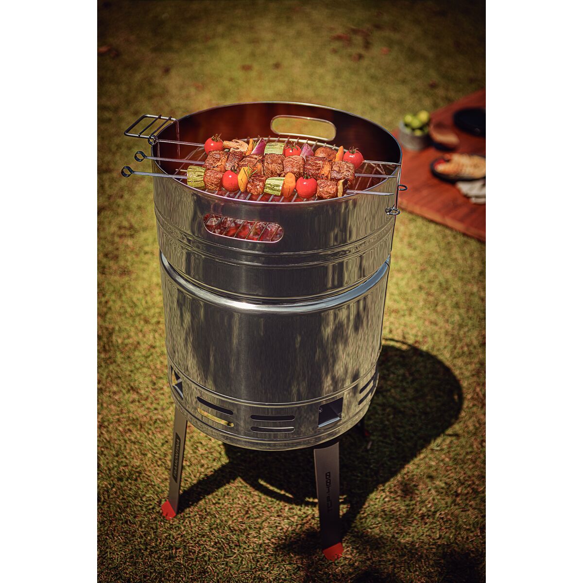 TCP 400 Stainless Steel Charcoal Grill with Charcoal Tray