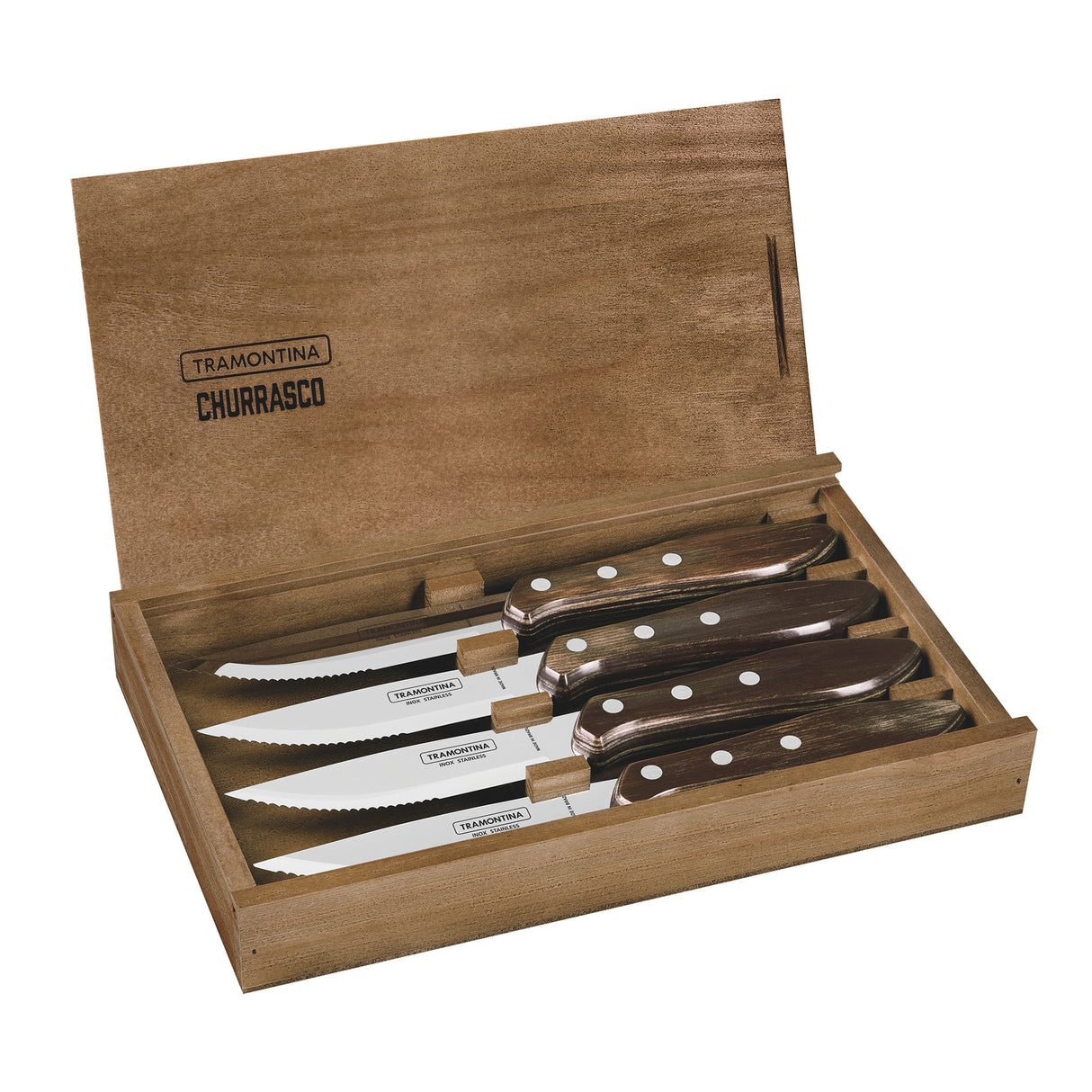 Churrasco Premium 4-Piece Fandango Steak Knife Set - FSC Certified