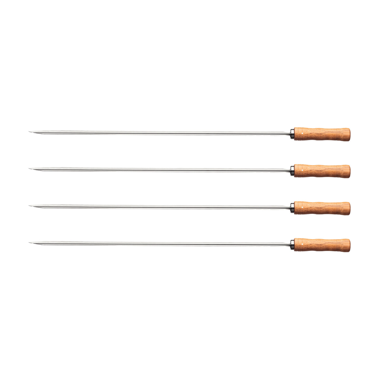 Churrasco 4-Piece Single Prong Skewer Bundle, 65cm
