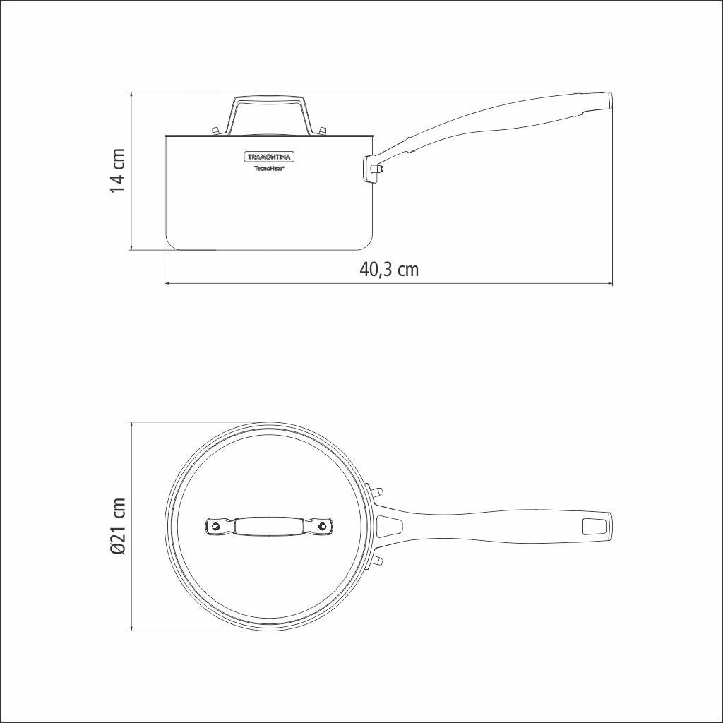 Grano Try-Ply Clad Stainless Steel Sauce Pan, 20cm, 3.1L