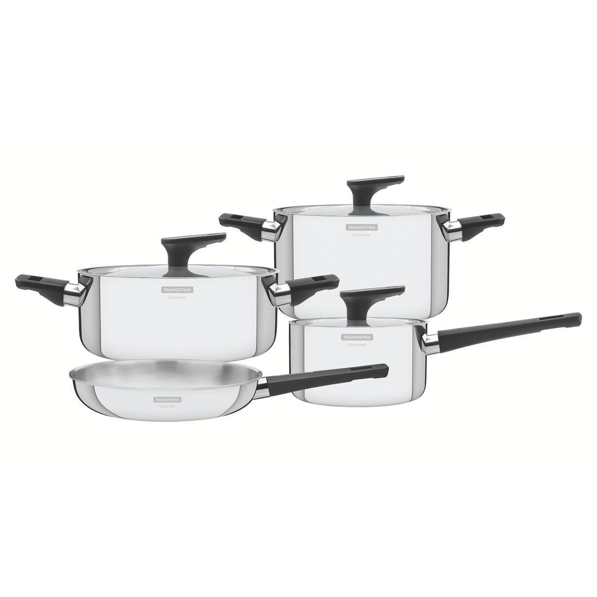 Grano Bakelite Try-Ply Clad Stainless Steel 4-Piece Cookware Set
