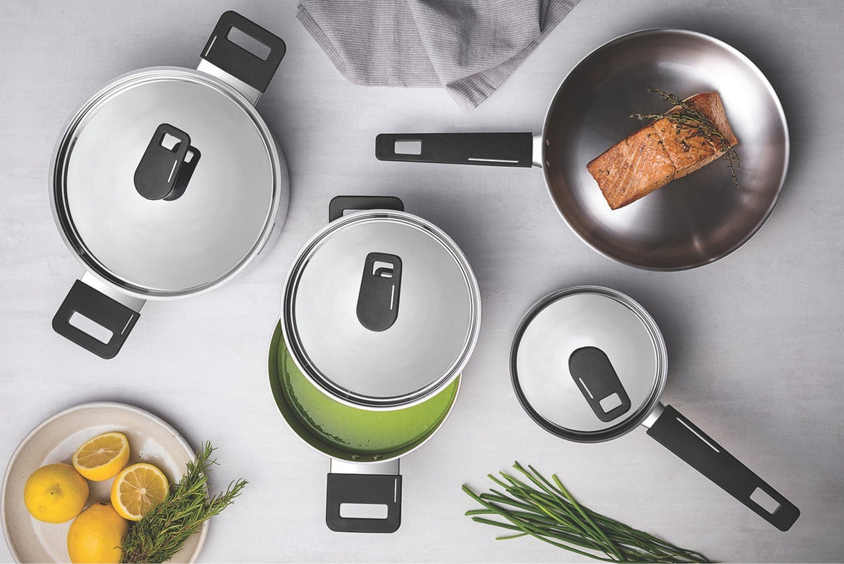 Grano Bakelite Try-Ply Clad Stainless Steel 4-Piece Cookware Set