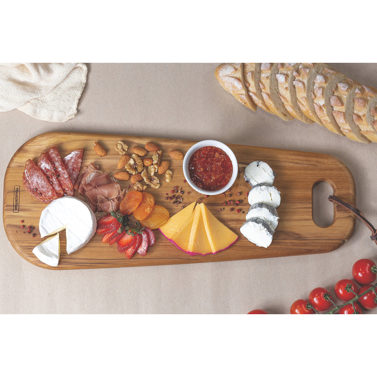 Provence Teak Wood Antipasto Board, 48x19cm