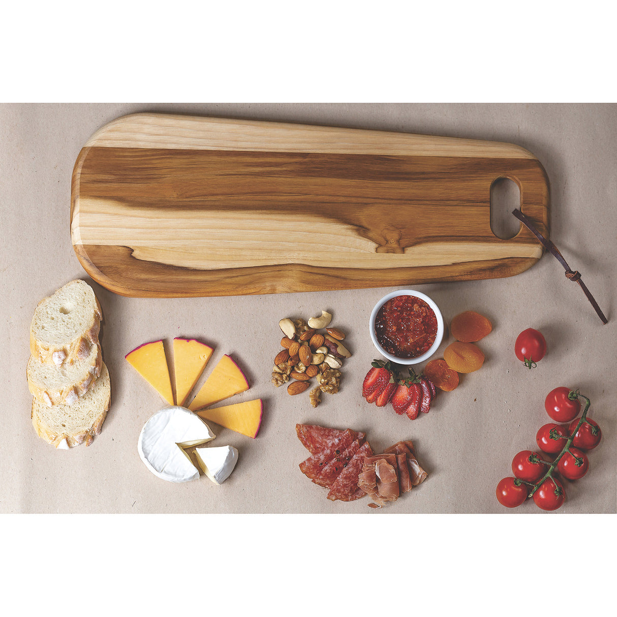 Provence Teak Wood Antipasto Board, 48x19cm