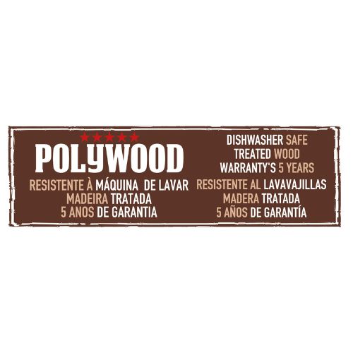 Churrasco Polywood 3-Piece BBQ Set, Brown