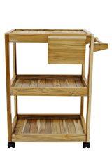 Churrasco Teak Wood Serving Trolley