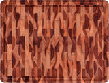 End Grain Barbecue Chopping Board, Teak Wood with Mineral Oil Finish, 46x35cm - FSC Certified