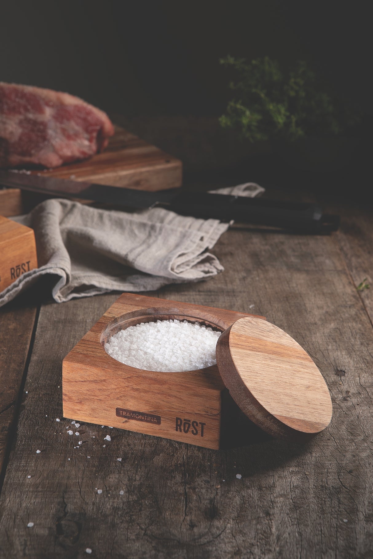 Rost Salt Cellar in Jatobá Wood with Oil Finish 12,5x12,5 cm - FSC Certified