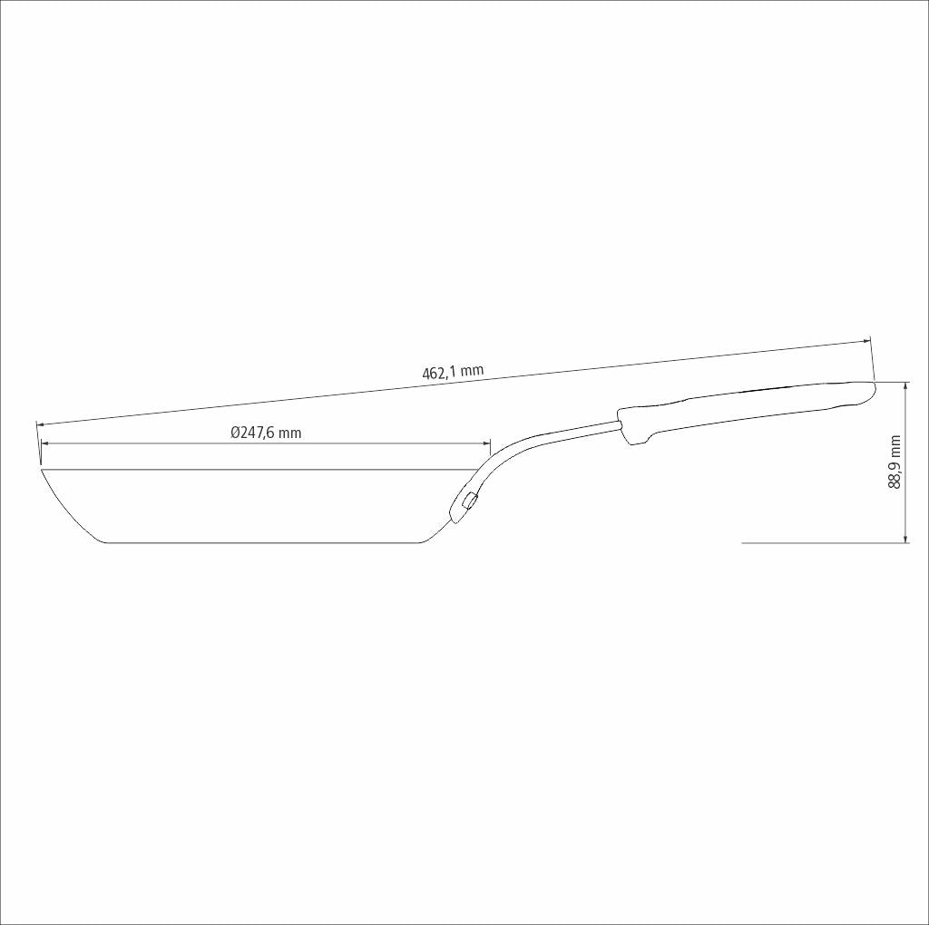 Professional Iron Frying Pan, 24cm, 1.3L
