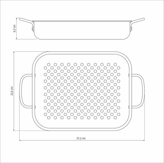 Tramontina Churrasco Rectangular Anodized-Aluminum Grill, 28 cm